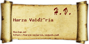 Harza Valéria névjegykártya